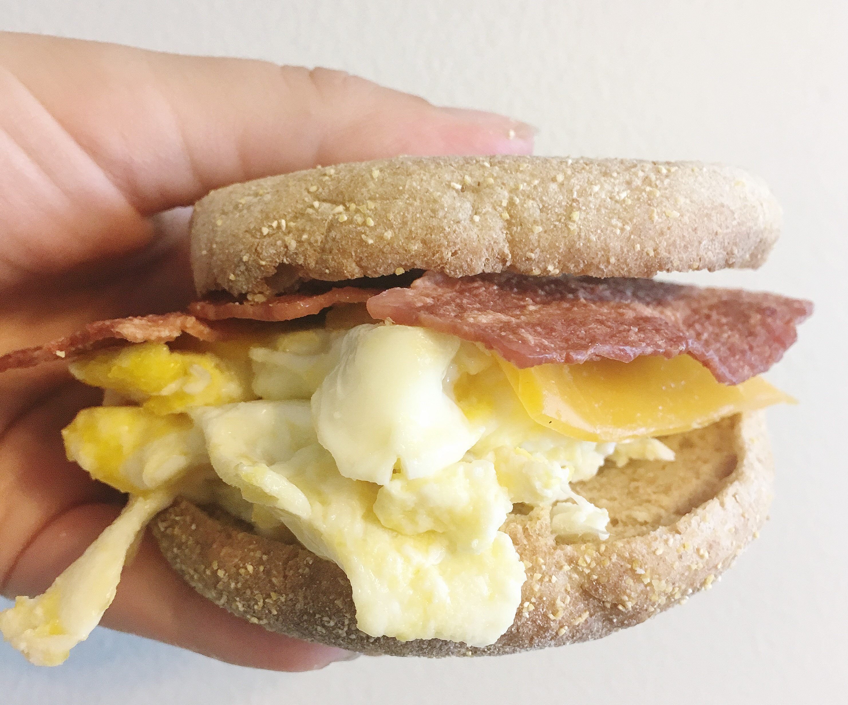 english muffin breakfast sandwich